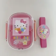 ハローキティ　ランチボックス　ランチベルト　お弁当箱　1997年製　レトロ