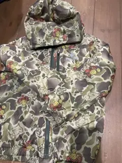 カモフラージュ柄 フード付きジャケット 約130cm