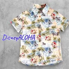 Disney　ALOHA　ミッキー＆ミニー　アロハシャツ　レディースのサムネイル
