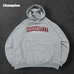 チャンピオン 00s サスケハナ大学カレッジロゴスウェットパーカー XL グレー