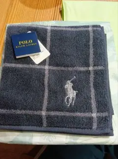 POLO RALPH LAUREN ネイビー チェック タオル