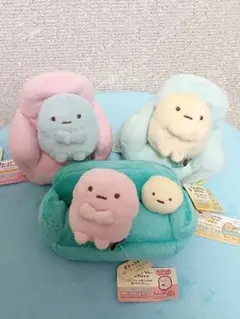 すみっコぐらし　てのりぬいぐるみソファ3点　たぴおかてのりぬいぐるみ3点