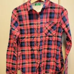 earth music&ecology アース 長袖シャツ Sサイズ チェック