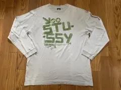 古着 中古◇Stussy ステューシー◇プリント 長袖Tシャツ◇00's グレー