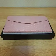 箱は無し◎ピンク◎皮革レザー ◎クロコダイル風◎長財布
