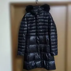 激安！HERNO フード付きブラックダウンジャケット サイズ38