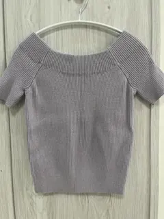 RESEXXY オフショルダーリブニット 半袖