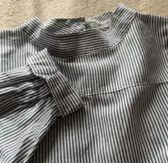 スタジオクリップ 後ろボタン チュニック シャツ スタンドカラー