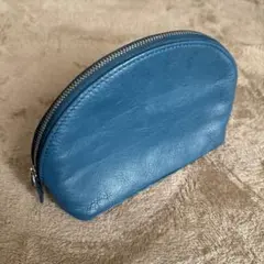 《ビジネスレザーファクトリー》シェルポーチ　ブルーグリーン