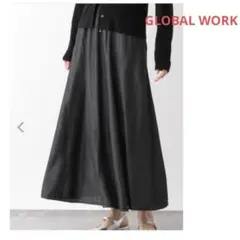 未使用　グローバルワーク　エアリーリラックスデニムスカート　SHORT ブラック