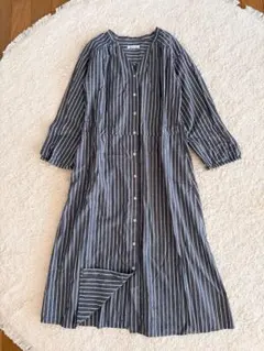 シャツワンピース 長袖