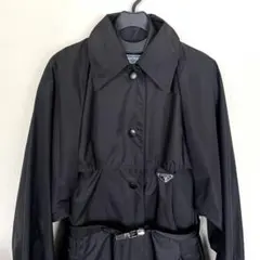 PRADA RE-NYLON トライアングルロゴ 2WAY ベルト ロングコートのサムネイル