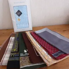 【未使用】メンズ　ブランドハンカチ　ハンドタオル　10枚セット