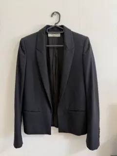 ステラマッカートニー シルク100% ノーカラー 長袖ジャケット ライトブラウン ステラマッカートニー シルク100% ノーカラー 長袖ジャケット ライト