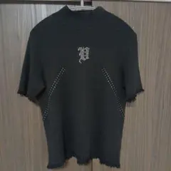 VALENZA SPORTS ストーン装飾 ブラック 半袖ニットのサムネイル