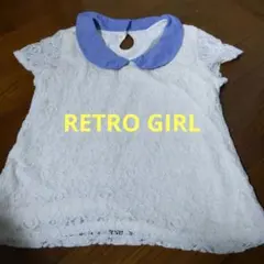 レトロガール ホワイト Tシャツ カットソー レース編み