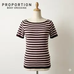 【美品】PROPORTION BODY DRESSING ボーダーカットソー Sのサムネイル