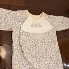 コットン100中綿入り花柄ロンパース