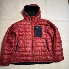 美品モンベル725FPコロラドパーカ　メンズMサイズ赤×黒リバーシブルy2k