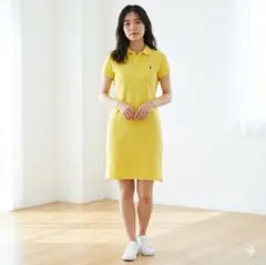 《美品》POLO RALPH LAUREN ポロワンピース M イエロー 春夏