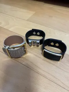 グリッターアクセサリー♡レザーブレス3点セット