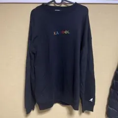 KANGOL 黒 トレーナー サイズF ロゴ入り