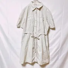 メルローズクレール ワンピース チュニック ベージュ L ボタンダウン きれいめのサムネイル