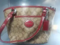 コーチ シグネチャー 2WAYバッグ　オレンジライン