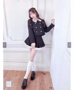 ♡ GRL インパン裏地付きフリルツイードプリーツミニスカート gm838 ♡