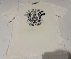 トミーヒルフィガー Tシャツ ロゴ刺繍 白 古着 USEDのサムネイル