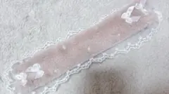 ハンドメイド ピンク ヘッドドレス