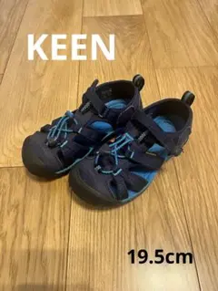 KEEN キッズ アウトドアサンダル ネイビー/ブルー