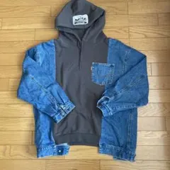 RODEO CROWNS デニムスリーブ パーカー