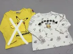 ピカチュウ　モンポケ Tシャツ　ロンT 90 100のサムネイル