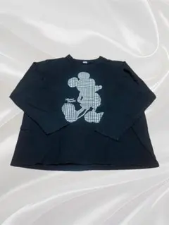 m45 Disney Mickey Mouse 長袖カットソー ブラック 4Lのサムネイル