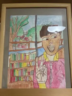 原画】 A5サイズ タバコで描いた絵 オイルパステル画 - メルカリ