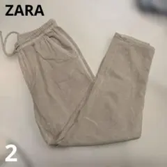 ZARA Dnwr. コットンリネンパンツ ベージュ L