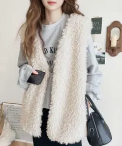 classicalelf ボリュームプードルフェイクファーベスト