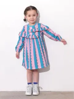 気まぐれSALE。新作総柄アシンメトリーフリルワンピース