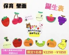 【限定1名様】保育　新年度準備　壁面飾り　保育壁面　果物　誕生表　季節飾り