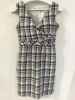 【jewels】キャバドレス ツイード チェック柄 タイトドレス Mサイズ 美品