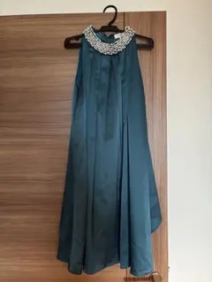 JUSGLITTY ティールカラー ドレス サイズ2 袖なし　結婚式や二次会
