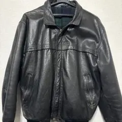 80s-90s VINTAGE インナーチェック　レザー　レザージャケット