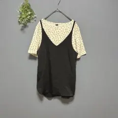 H&M［S］ビスチェ　キャミソールビスチェ　Vネック　ベスト　レイヤード　黒