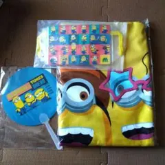 モスバーガー ミニオン サマーラッキーバック ビーチタオル ポーチ ミニうちわ