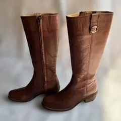 BARCLAY 日本製　レザー　ロング　ブーツ　ブラウン　22.5cm