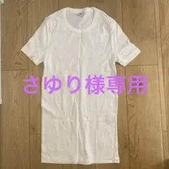 未使用　PETIT BATEAU ホワイト クルーネック半袖Tシャツ Lのサムネイル