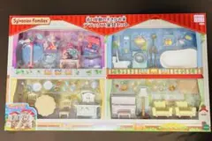 【新品未使用】シルバニアファミリー 赤い屋根の大きなお家 デラックス家具セット