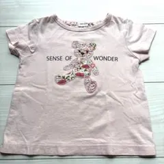 SENSE OF WONDER クマ花柄Tシャツ　80cm