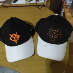 ベースボールキャップ ブラック/ホワイト/オレンジ